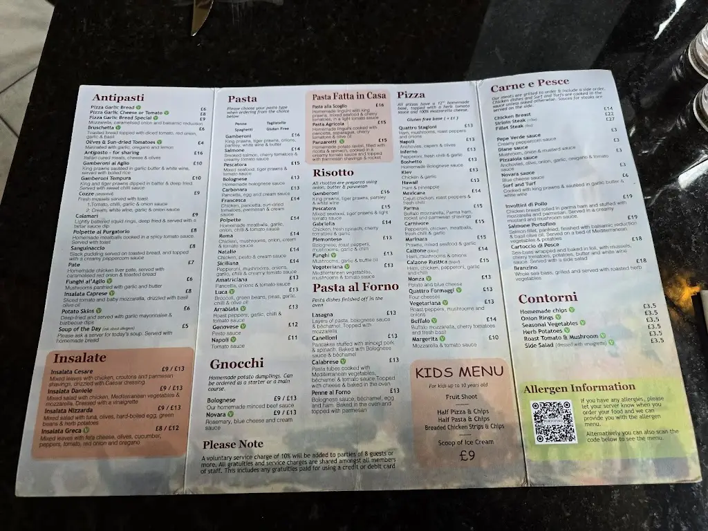 Menu_Portofino Restaurant_Newcastle upon Tyne_image_3