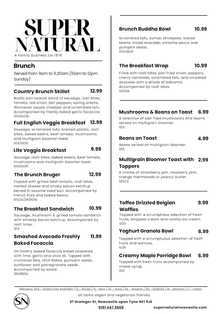 Menu_Super Natural Newcastle_Newcastle upon Tyne_image_4