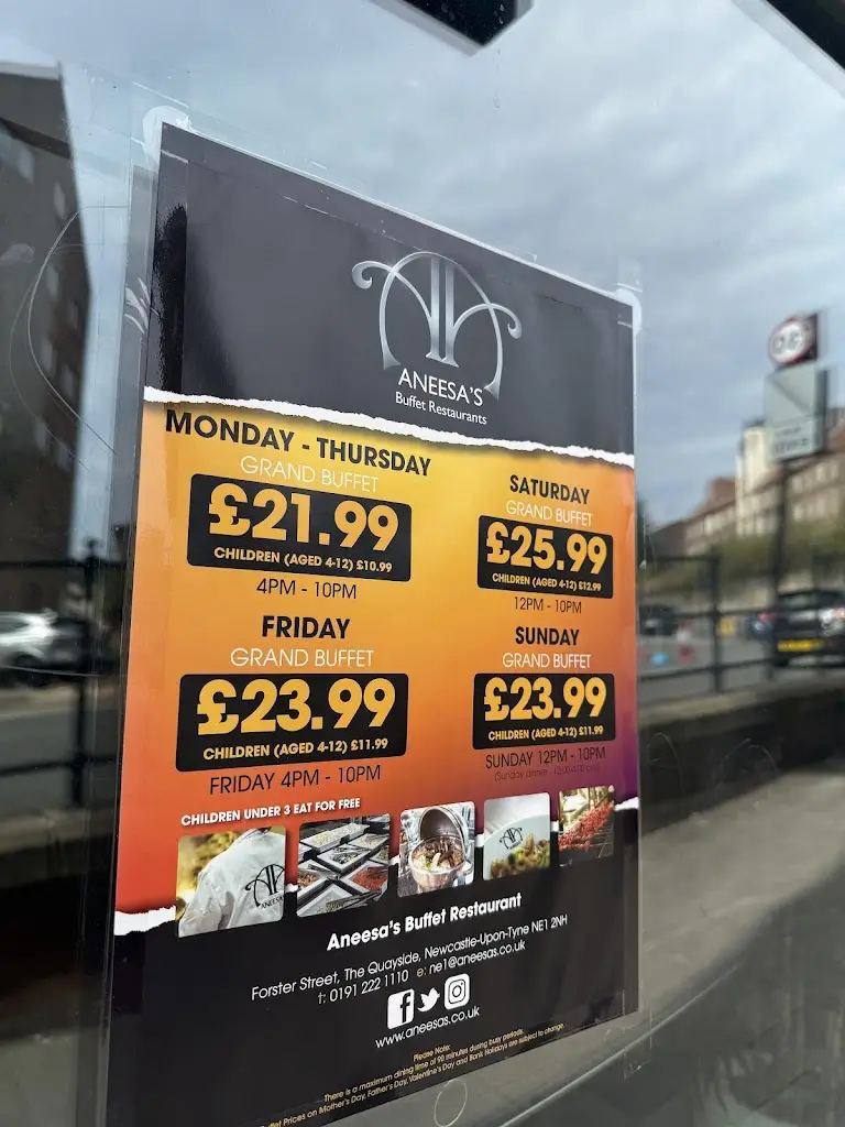 Menu_Aneesa's Buffet Restaurant_Newcastle upon Tyne_image_1
