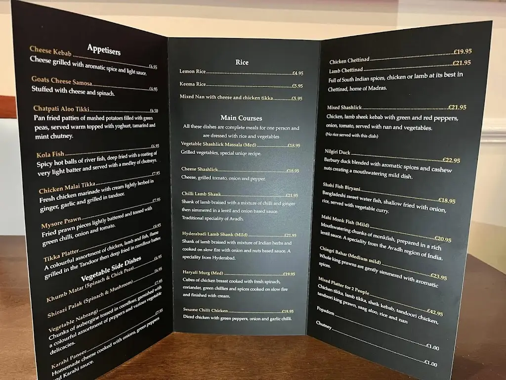 Menü_The Viceroy_Newhaven_Bild_1