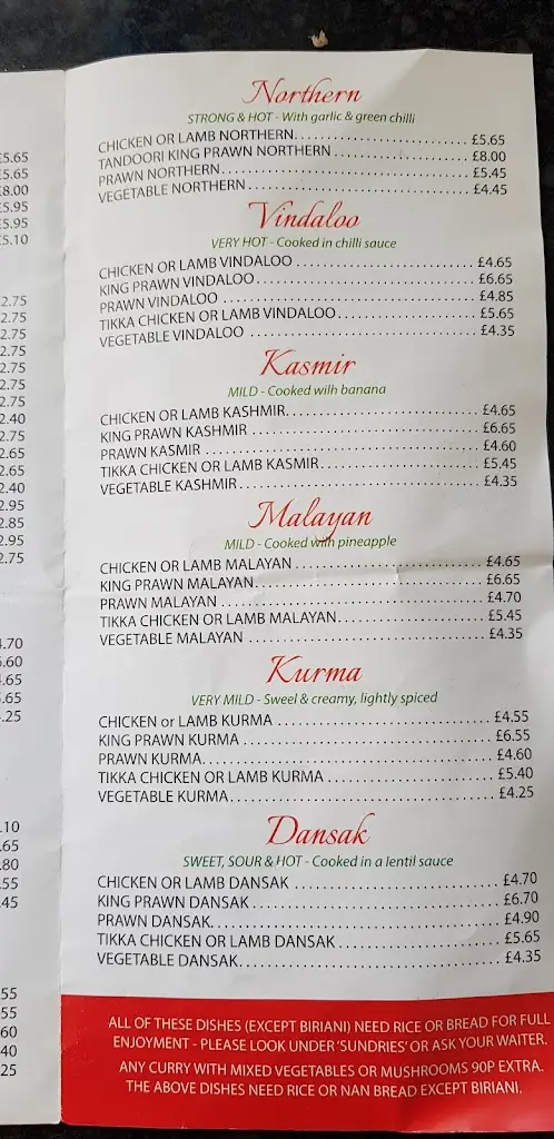 Menu_Newhaven Curry House_Newhaven_immagine_4