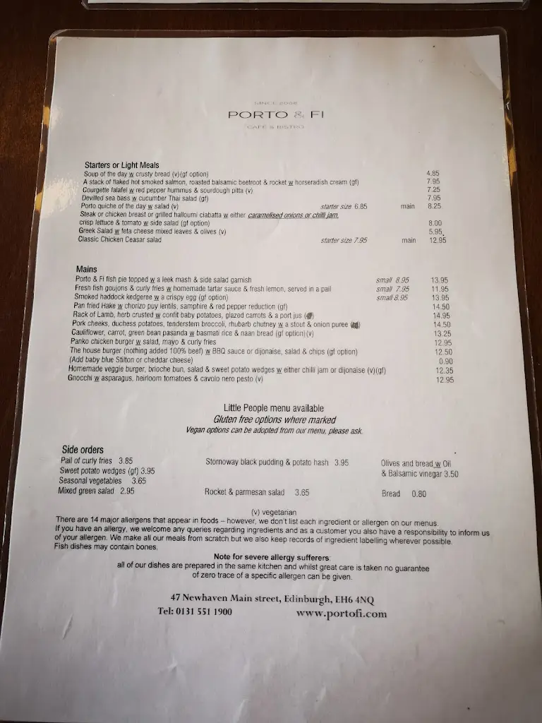 Menu_Porto & Fi Deli Bistro_Newhaven_image_4