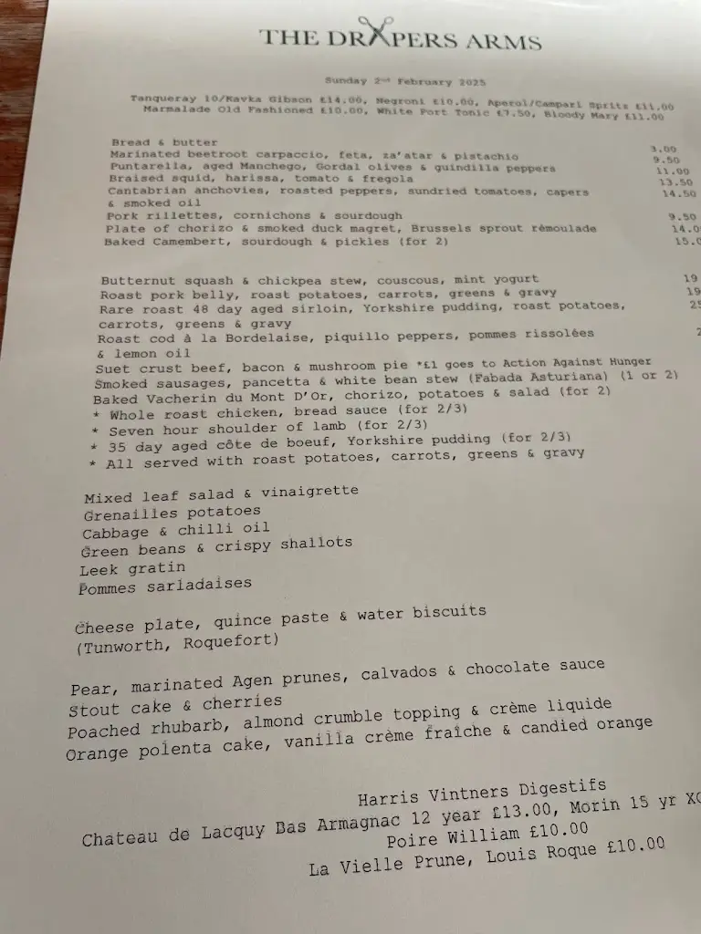 Menu_The Drapers Arms_Barnsbury_image_2