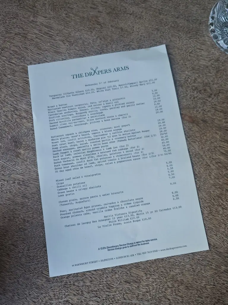 Menu_The Drapers Arms_Barnsbury_image_3