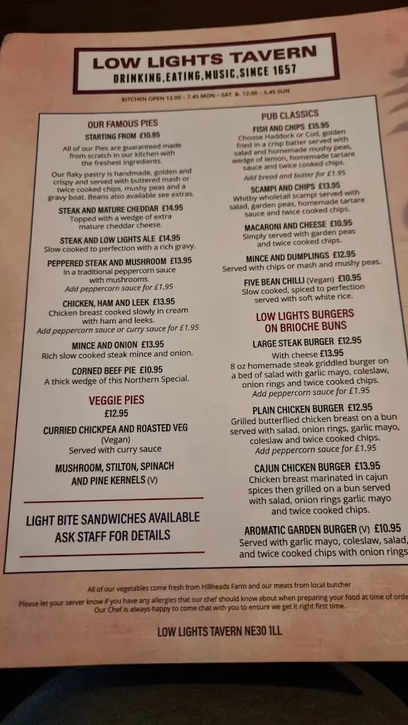 Menu_Low Lights Tavern_North Shields_image_2