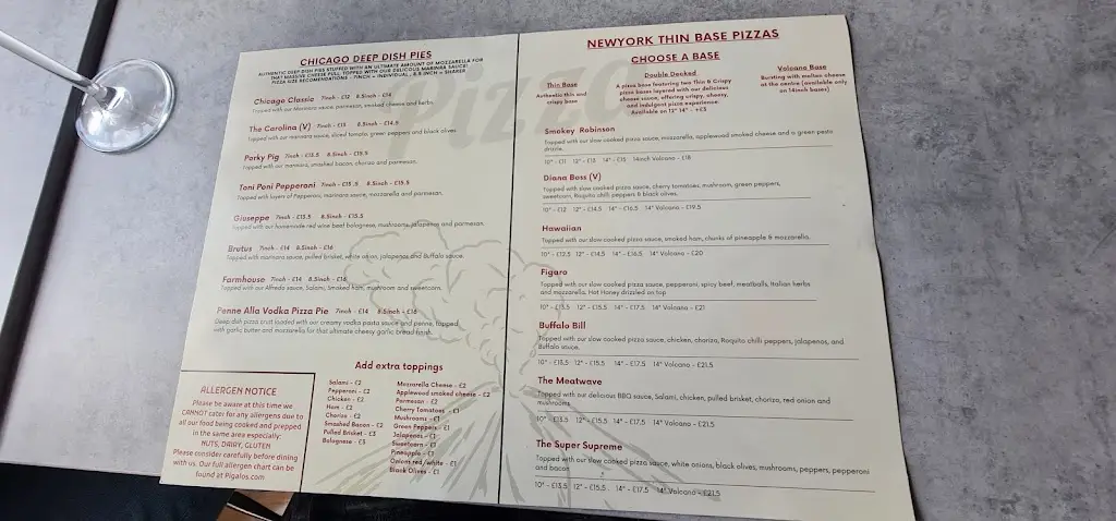 Menu_Pigalo's Speakeasy North Shields_North Shields_image_1