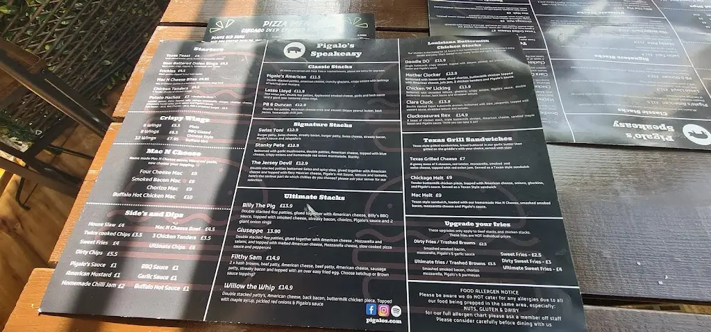 Menu_Pigalo's Speakeasy North Shields_North Shields_image_3