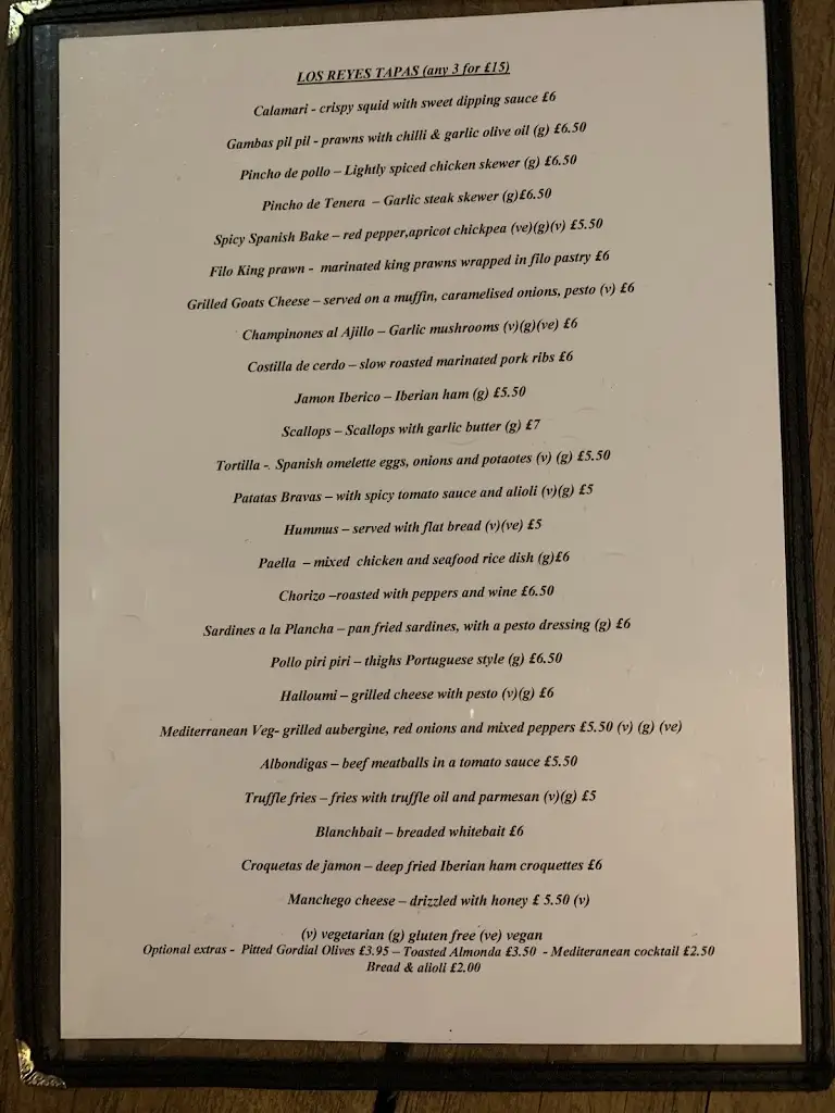 Menu_Los Reyes Tapas & Wine Bar_Newport_immagine_4