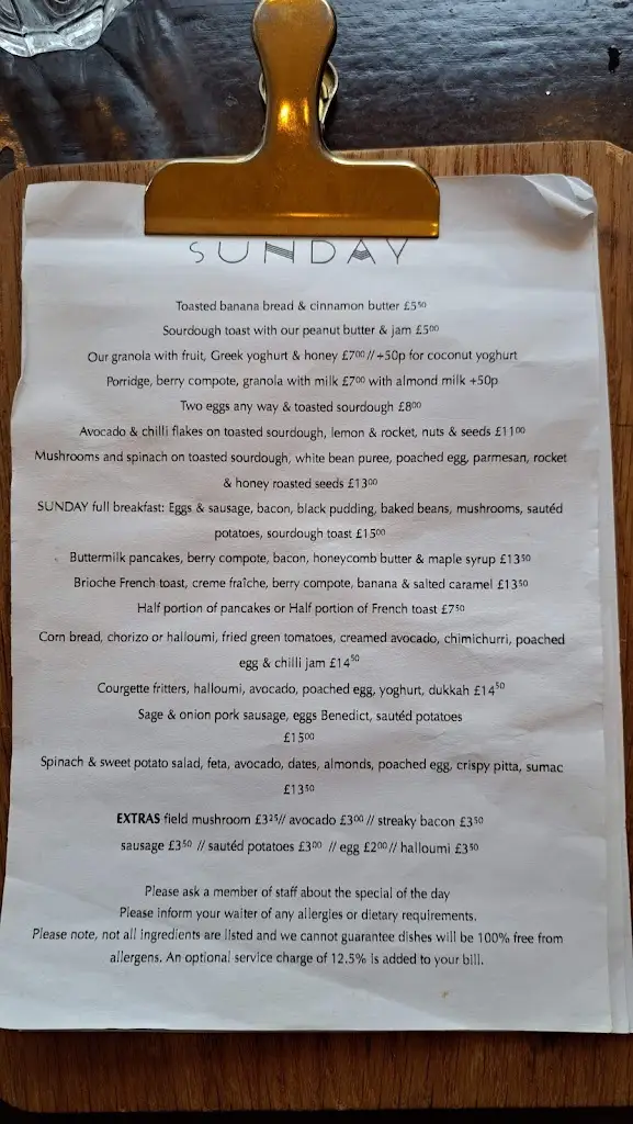 Menu_SUNDAY cafe & restaurant_Barnsbury_image_4