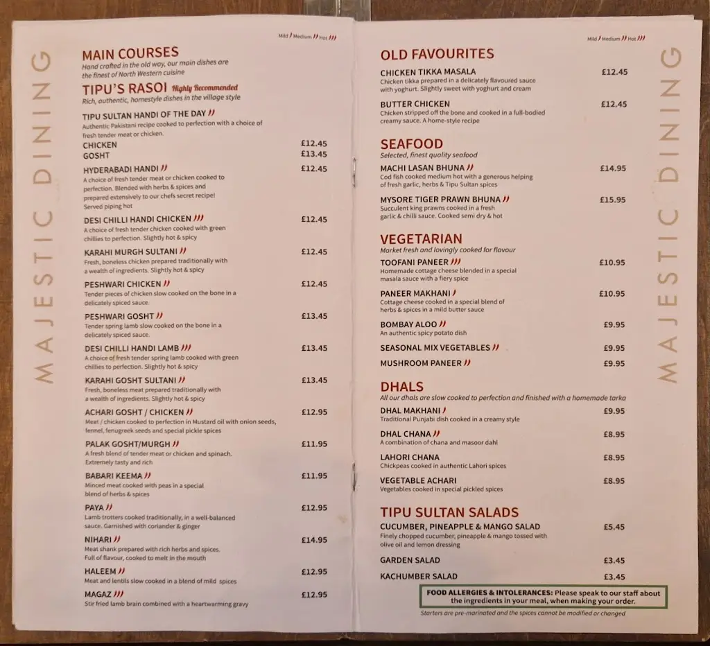 Menu_Tipu Sultan Restaurant_Oadby_immagine_2