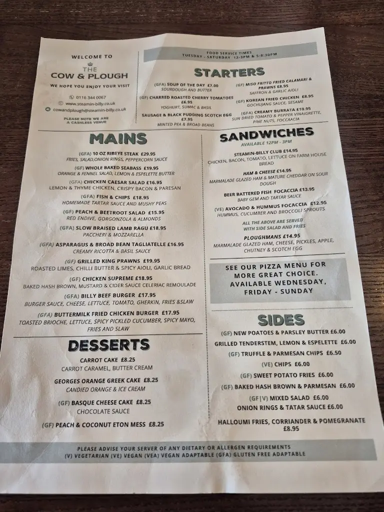 Menu_Cow and Plough_Oadby_image_4