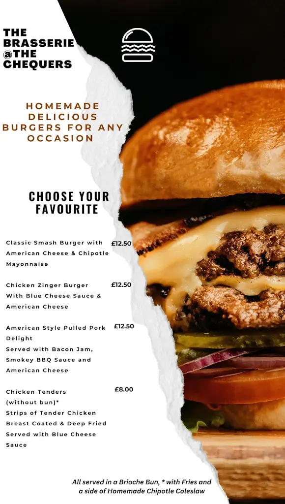 Menu_The Brasserie at The Chequers_Old Harlow_image_2