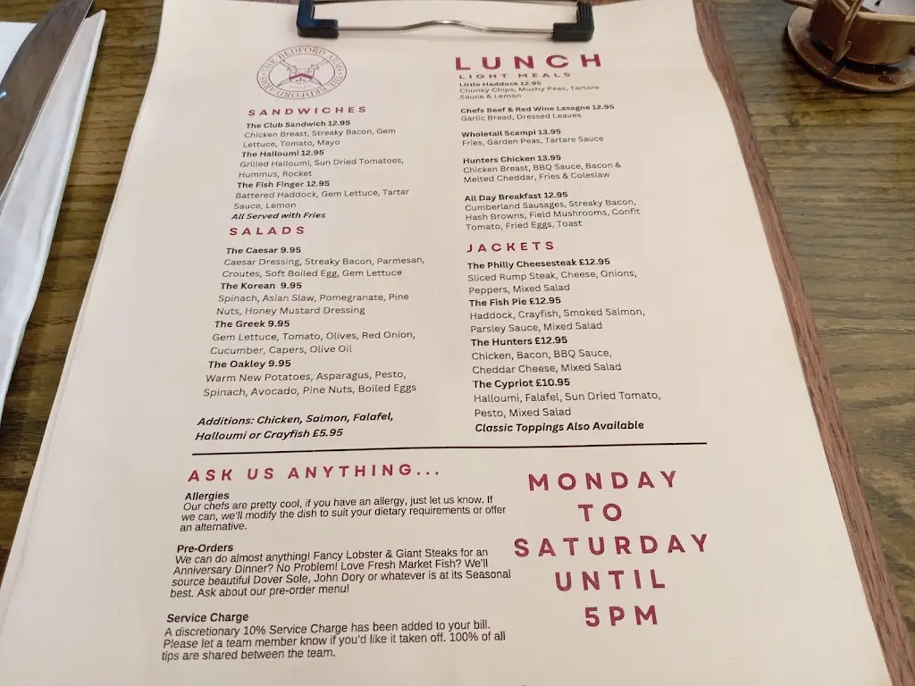 Menu_The Bedford Arms_Oakley_image_2