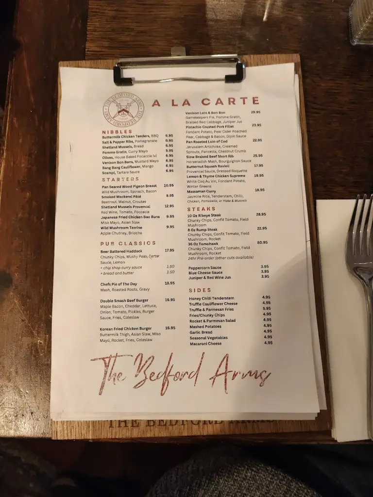 Menu_The Bedford Arms_Oakley_image_4