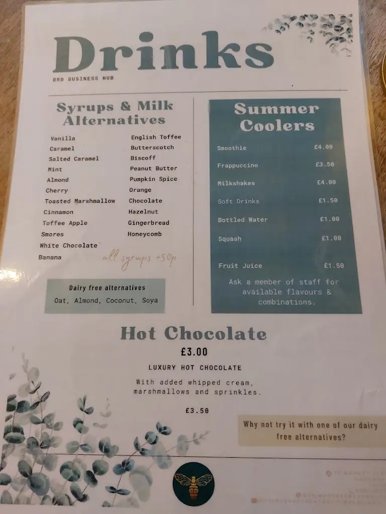 Menu_Business Retreat Boutique ltd_Oakengates_image_2