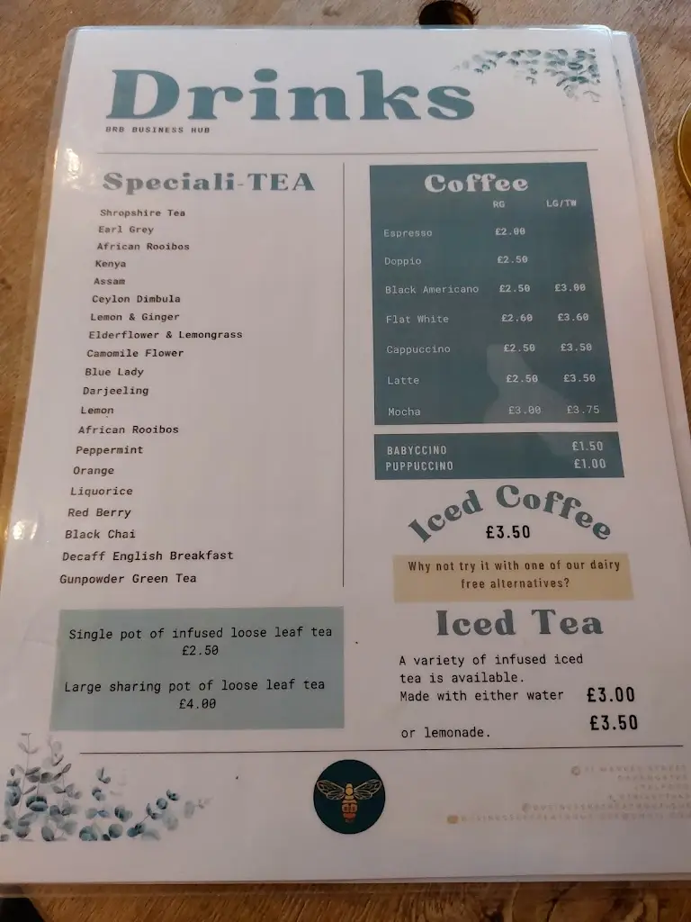 Menu_Business Retreat Boutique ltd_Oakengates_image_4