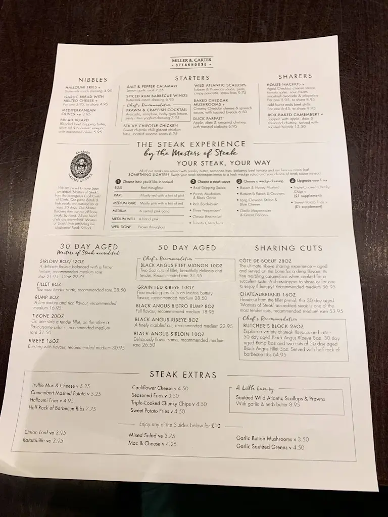 Menu_Miller & Carter Telford_Oakengates_image_3