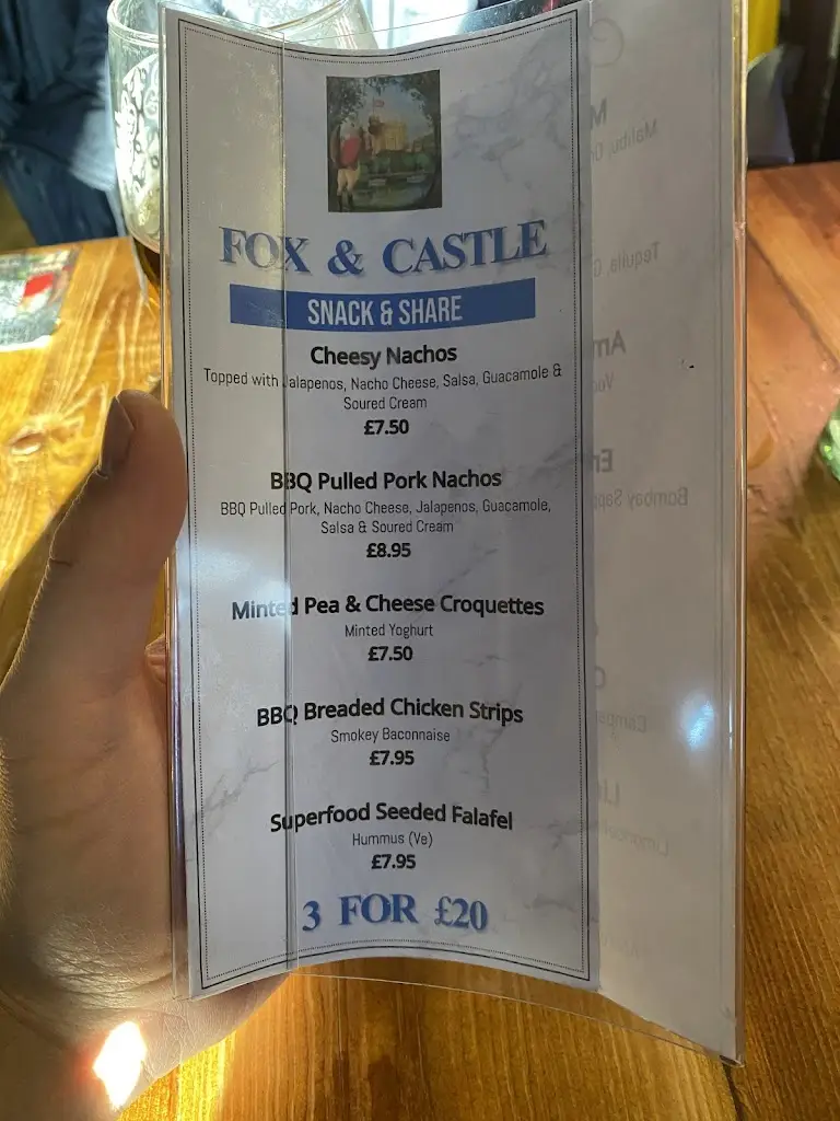 Menu_The Fox & Castle_Old Windsor_image_2