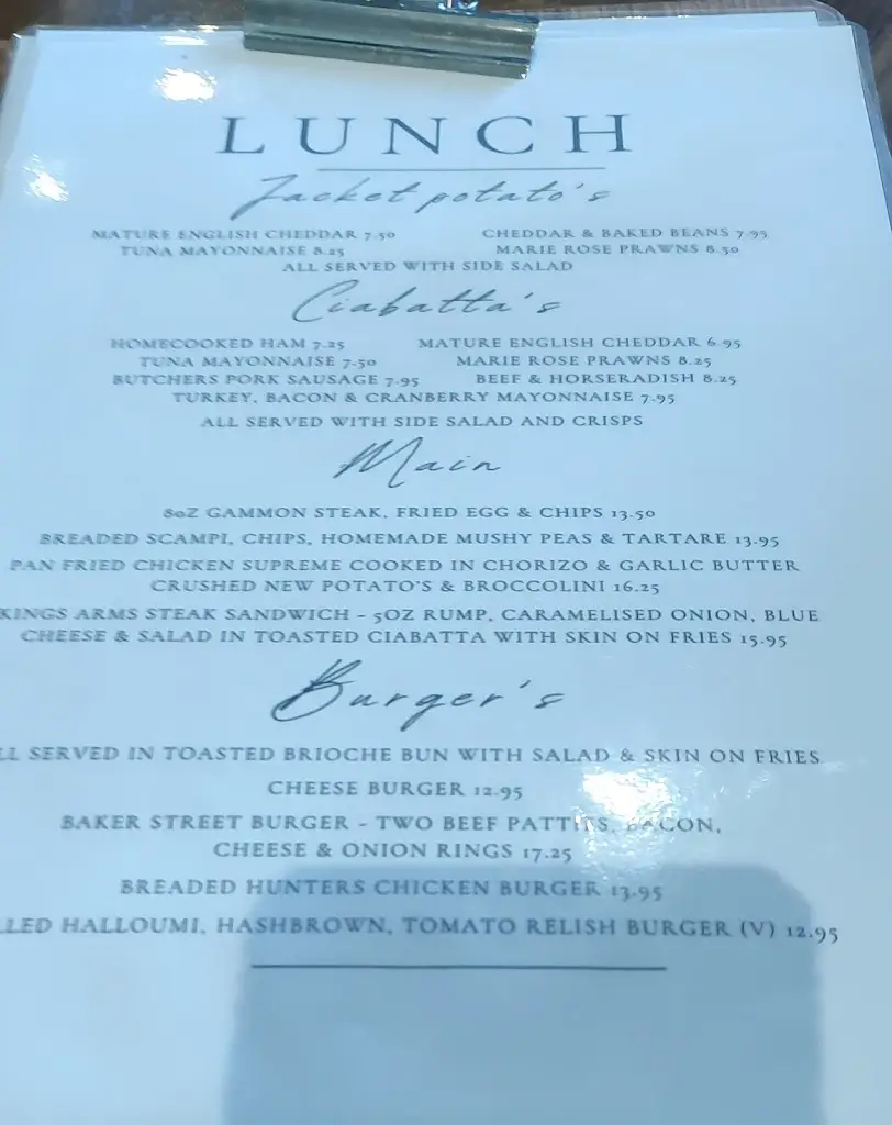 Menu_The Kings Arms_Orsett_image_1