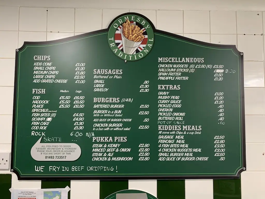 Menu_Ormesby Traditional Fish & Chips_Ormesby St Margaret_image_4