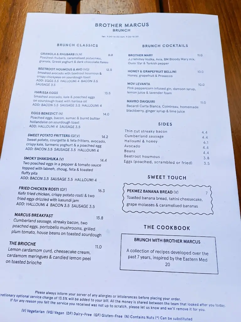 Menu_Brother Marcus Angel_Barnsbury_image_4