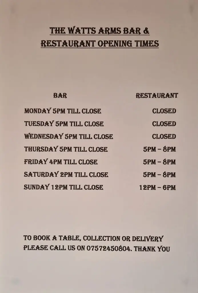 Menu_The Watts Arms_Ottringham_image_4