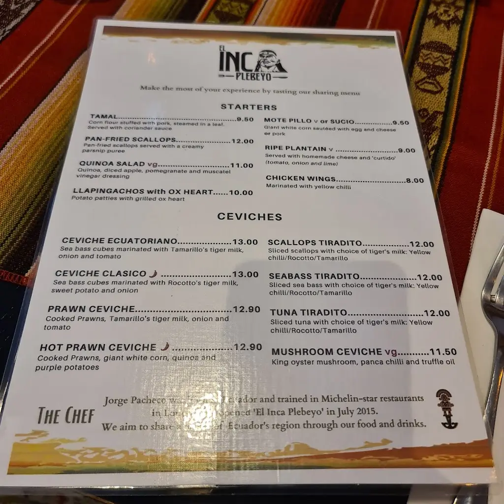 Menu_El Inca Plebeyo Restaurant_Barnsbury_image_4