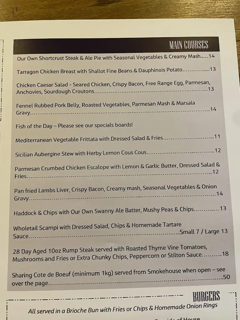 Menu_The Swan Inn & Bistro_Olney_image_1