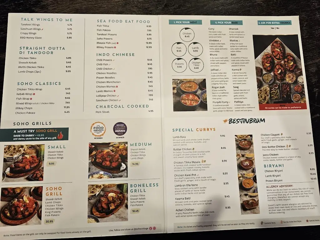 Menu_Soho Cottage_Oldbury_immagine_1