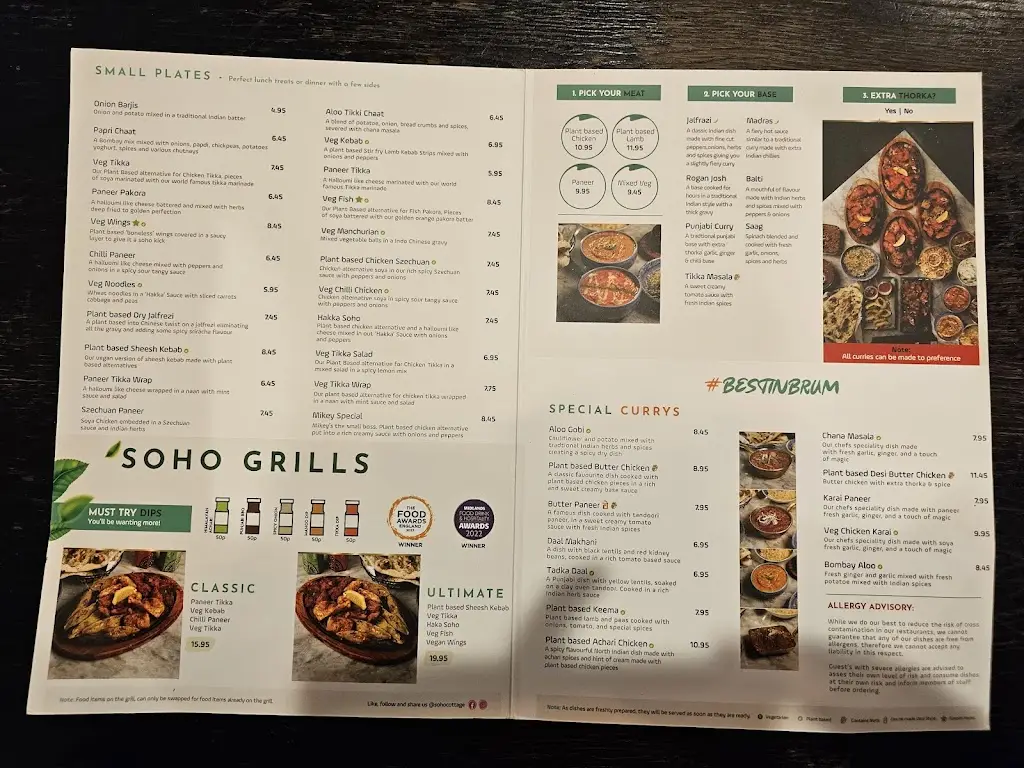 Menu_Soho Cottage_Oldbury_immagine_2