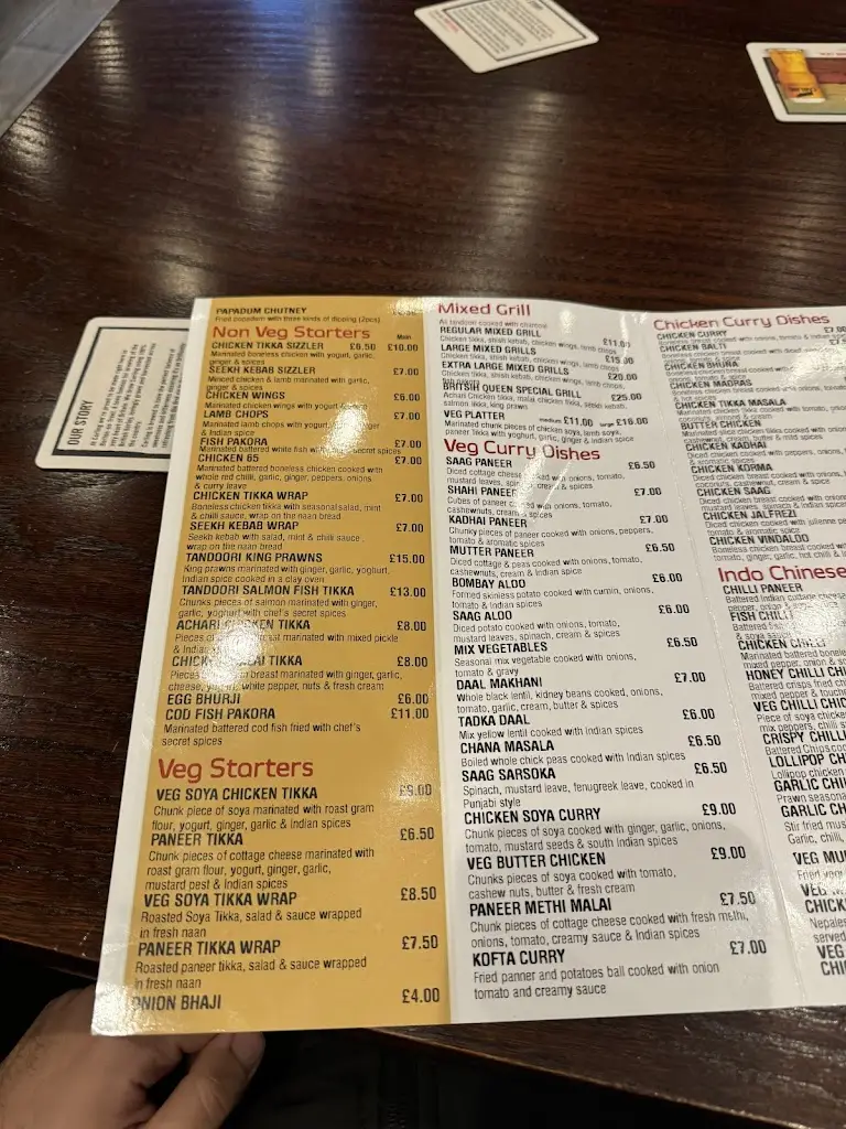 Menu_The British Queen_Oldbury_image_3