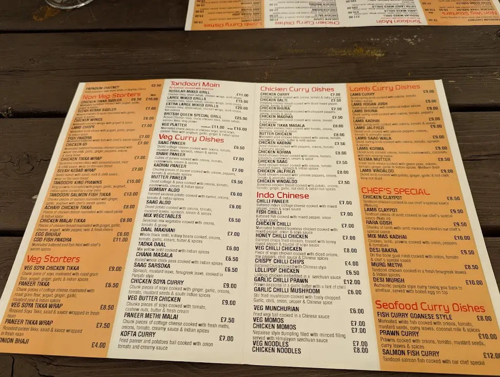 Menu_The British Queen_Oldbury_image_4