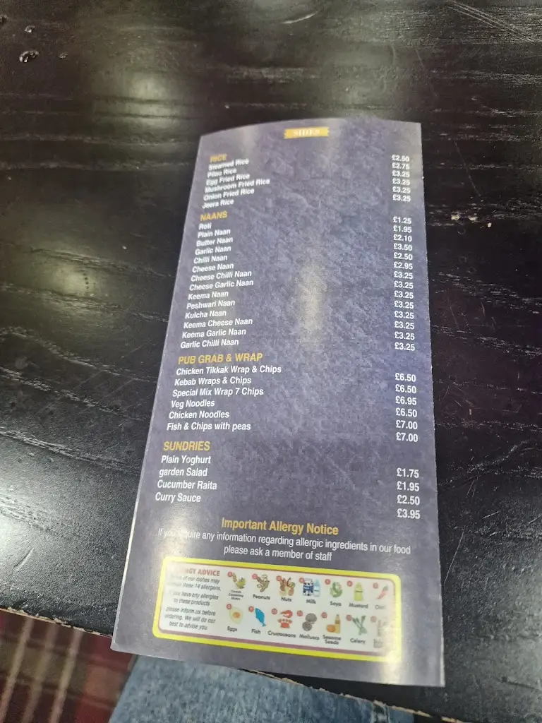 Menu_Royal castle Oldbury_Oldbury_image_3