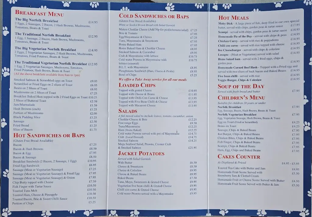 Menu_Cliff Top Cafe_Overstrand_image_1