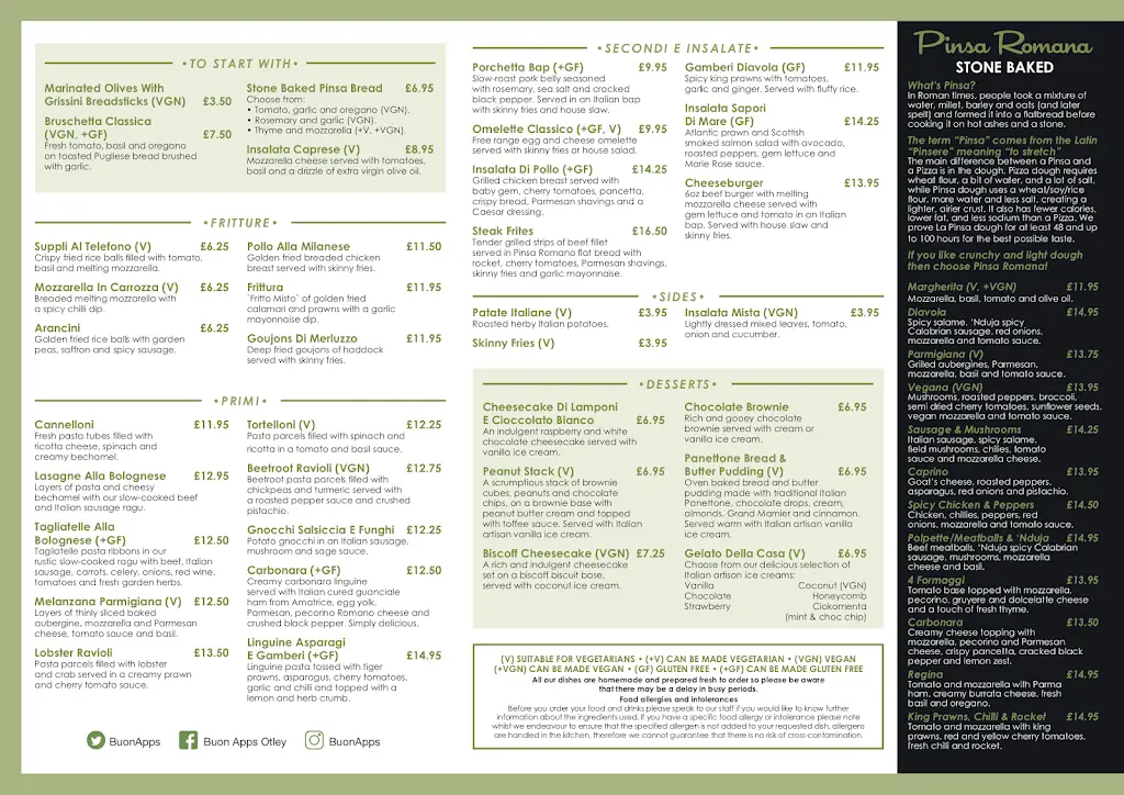 Menu_Buon Apps River Lounge and Italian Restaurant_Otley_image_1