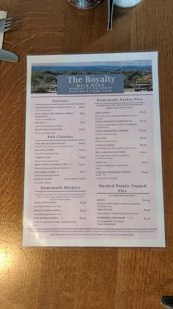 Menu_The Royalty_Otley_image_2