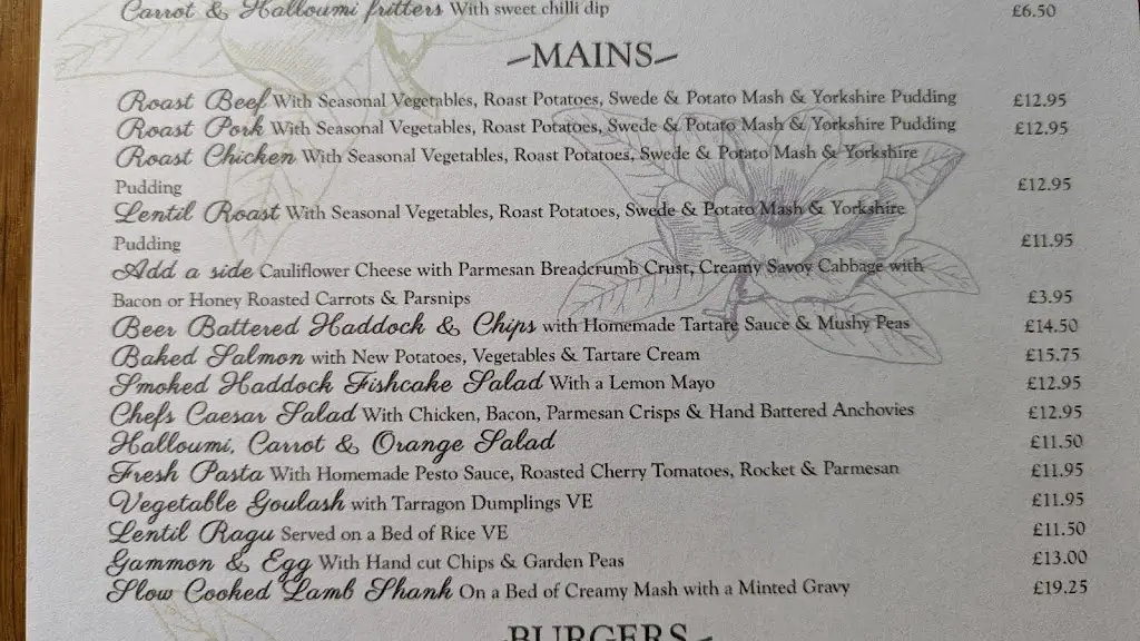 Menu_The Royalty_Otley_image_4