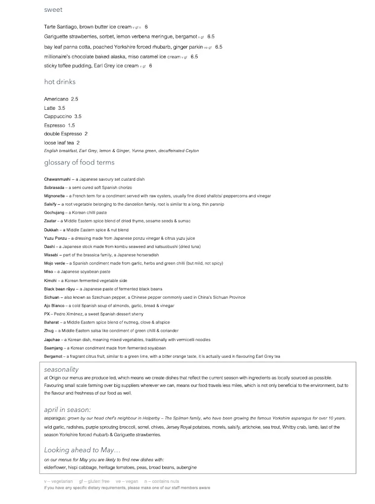 Menu_Origin Social_Northallerton_image_4