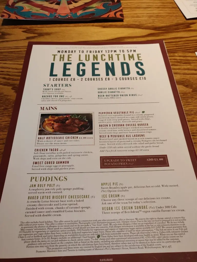 Menu_Willow Beck_Northallerton_image_2