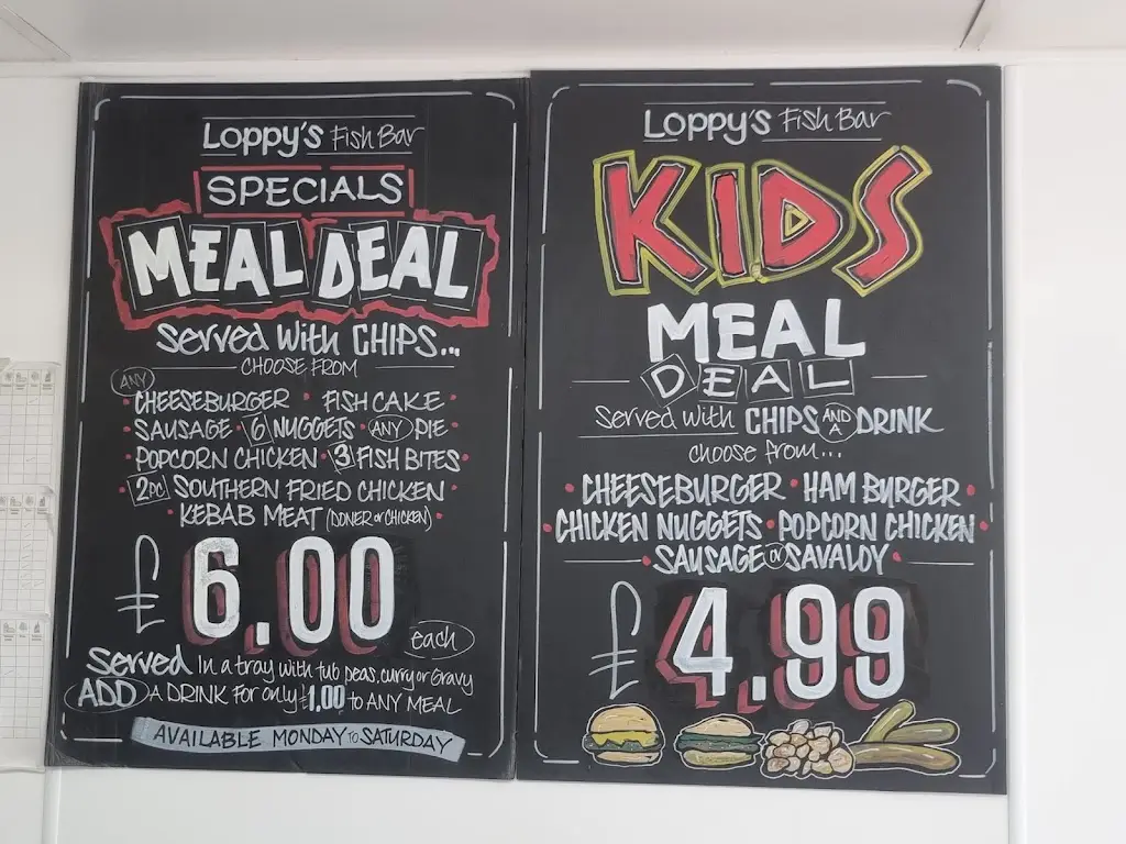 Menu_Loppy’s Fish Bar_Bartley Green_image_4