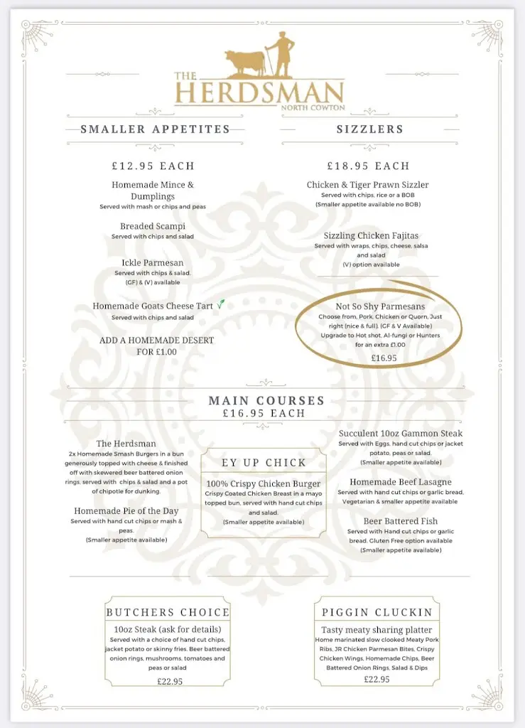 Menu_The Herdsman_Northallerton_image_2