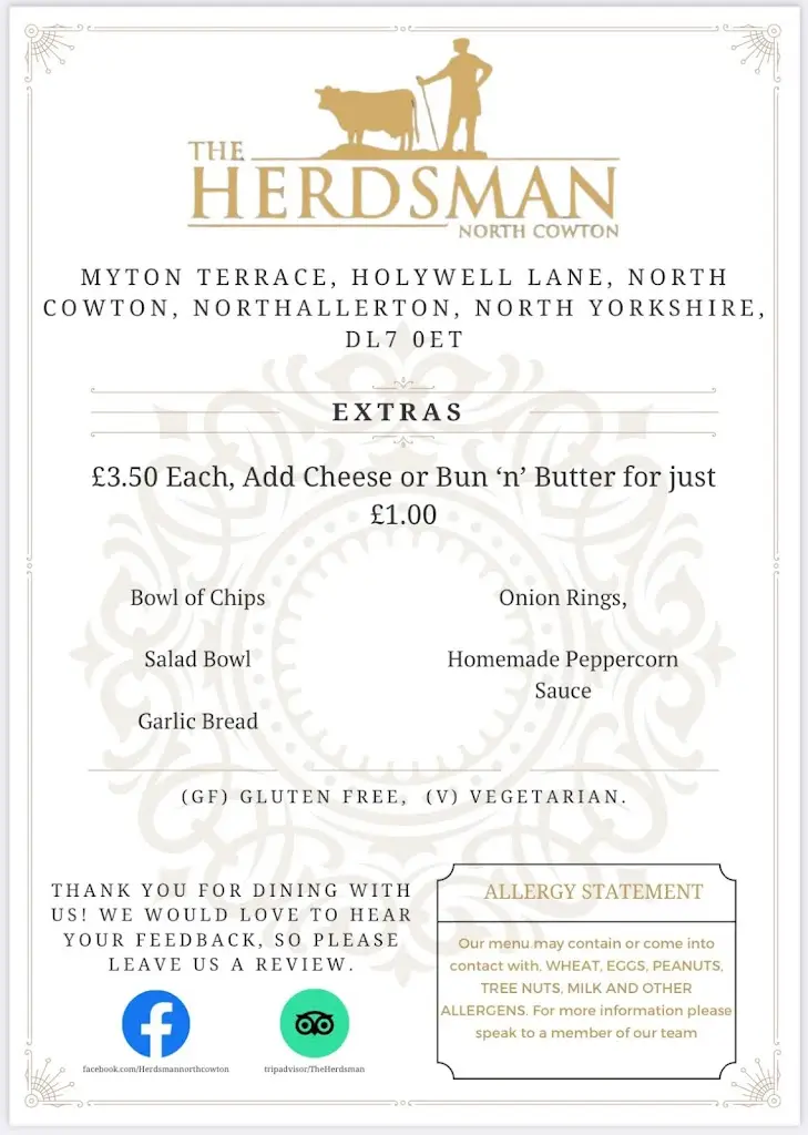 Menu_The Herdsman_Northallerton_image_3