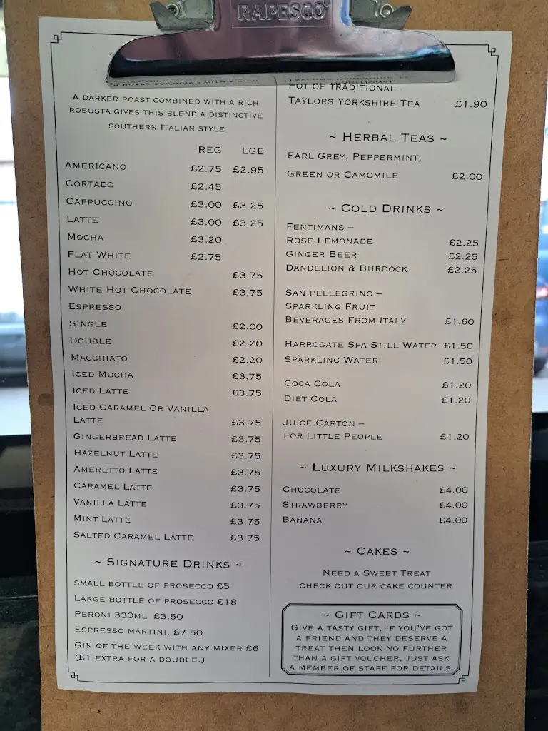 Menu_The Central Coffee House_Northallerton_image_2