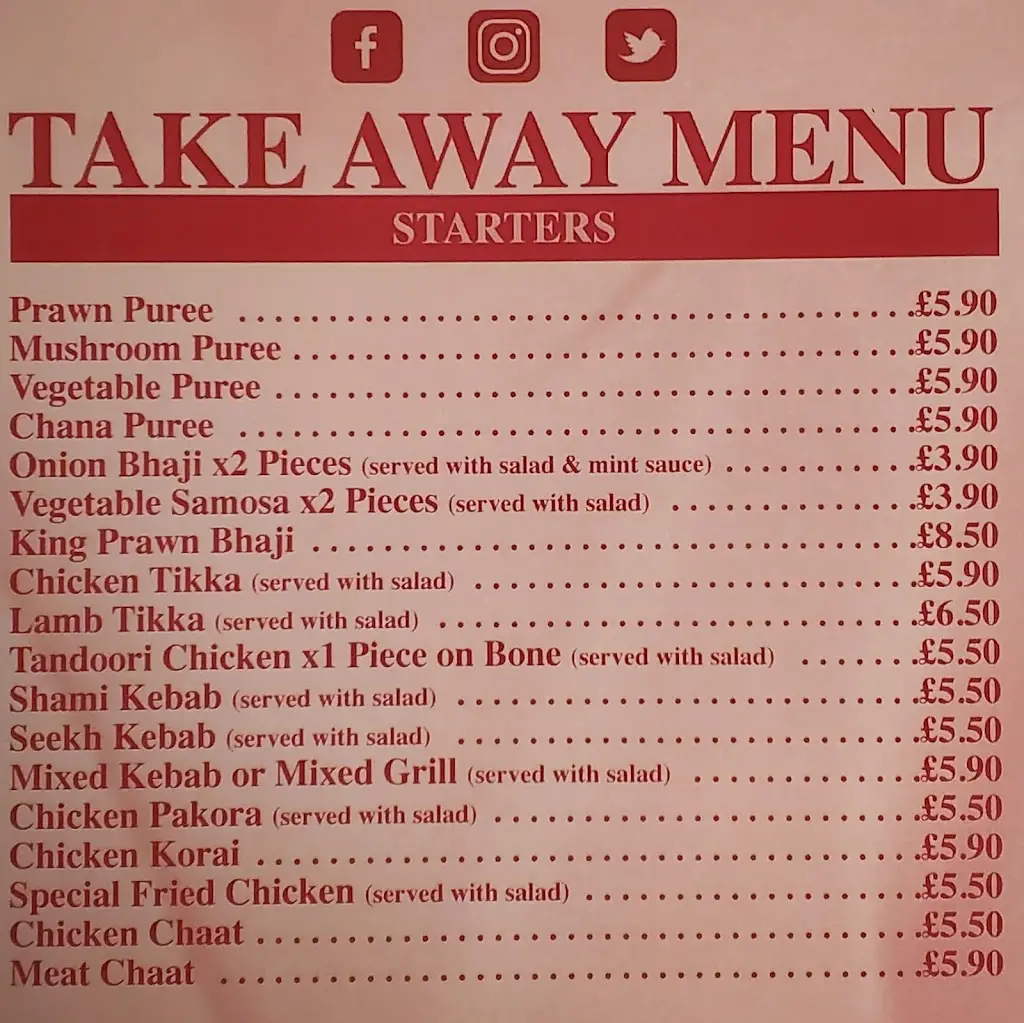 Menu_Lion of Asia_Northallerton_image_3