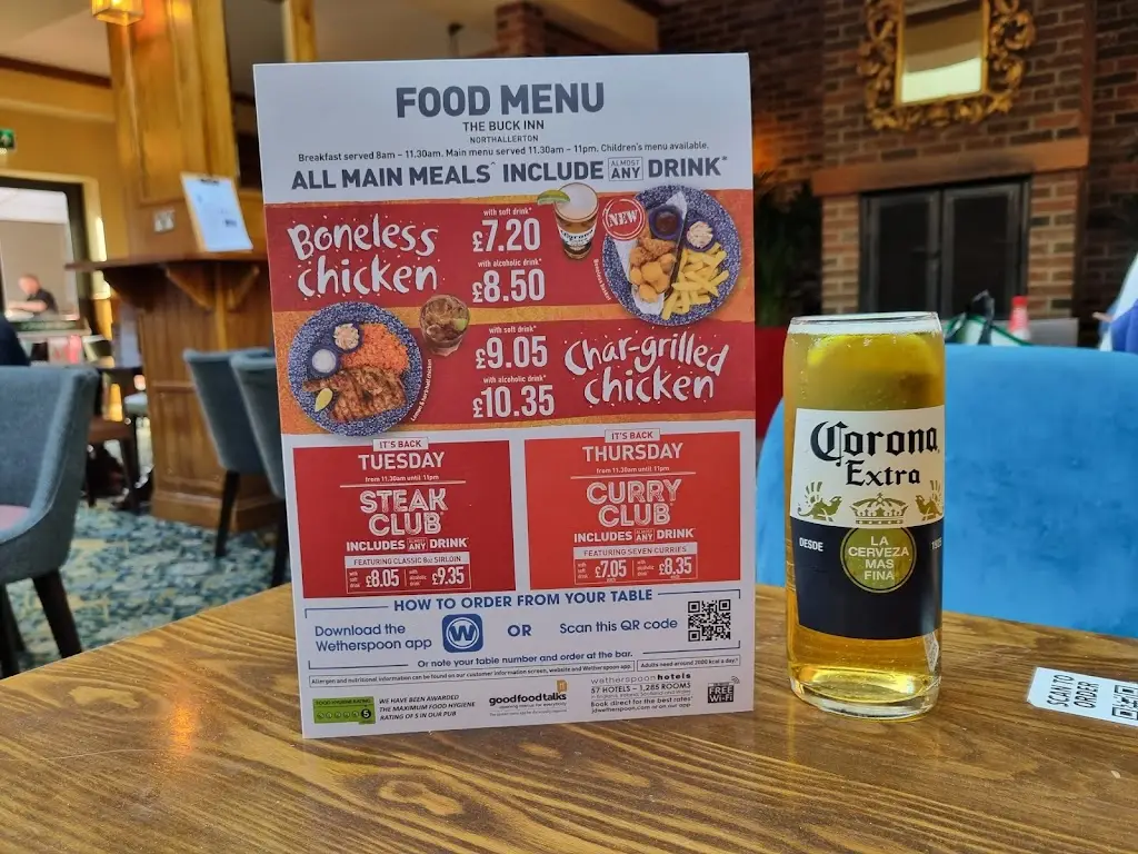 Menu_The Buck Inn - JD Wetherspoon_Northallerton_immagine_4