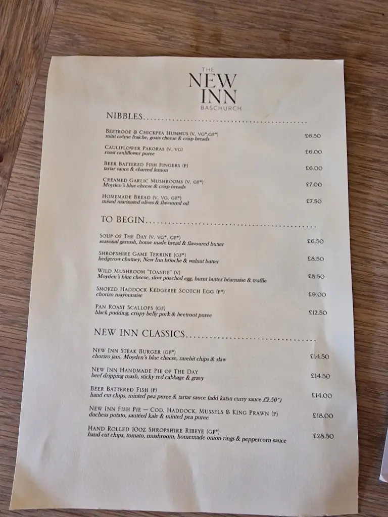 Menu_The New Inn_Baschurch_image_2