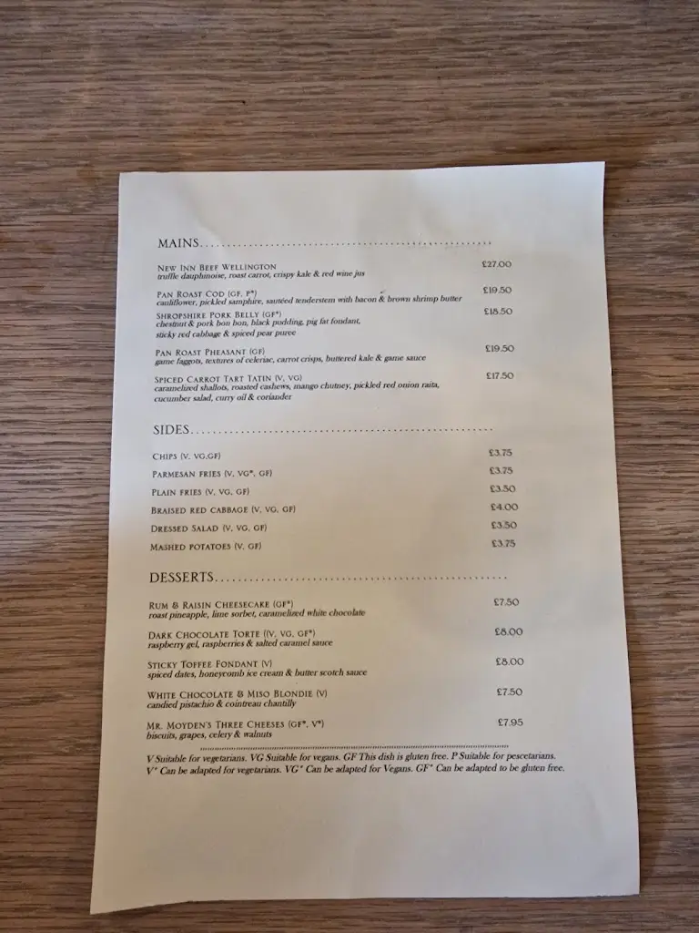 Menu_The New Inn_Baschurch_image_4