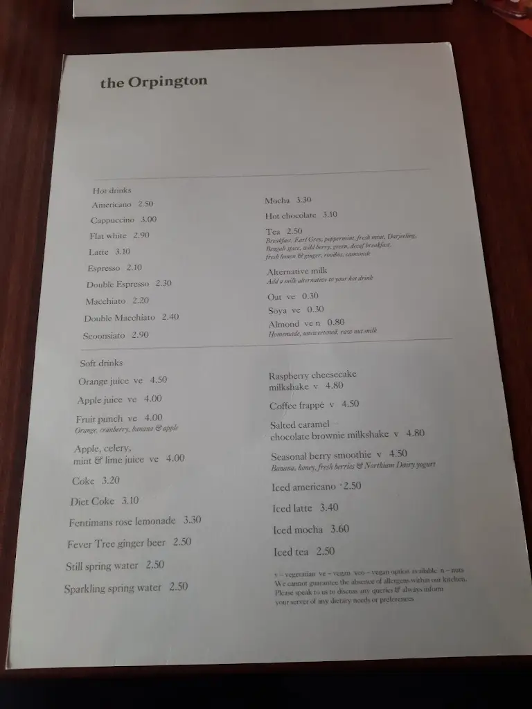 Menu_the Orpington Café & Record Store_Orpington_image_2