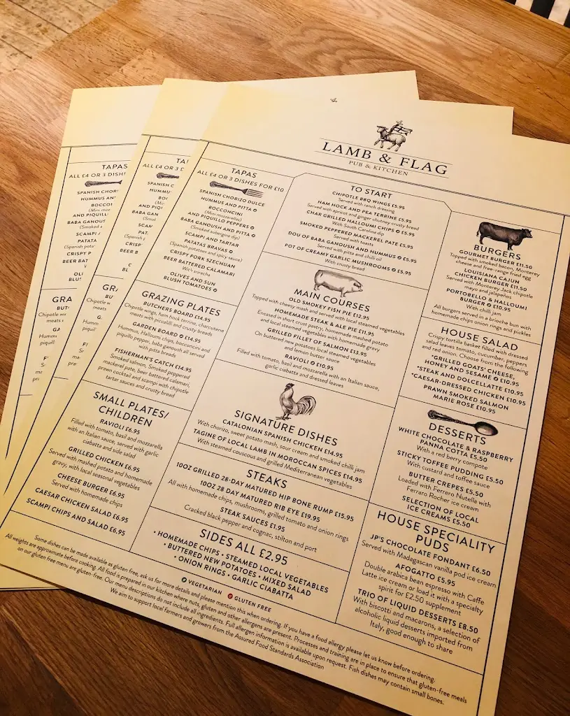 Menu_The Lamb & Flag_Ottery St Mary_image_2