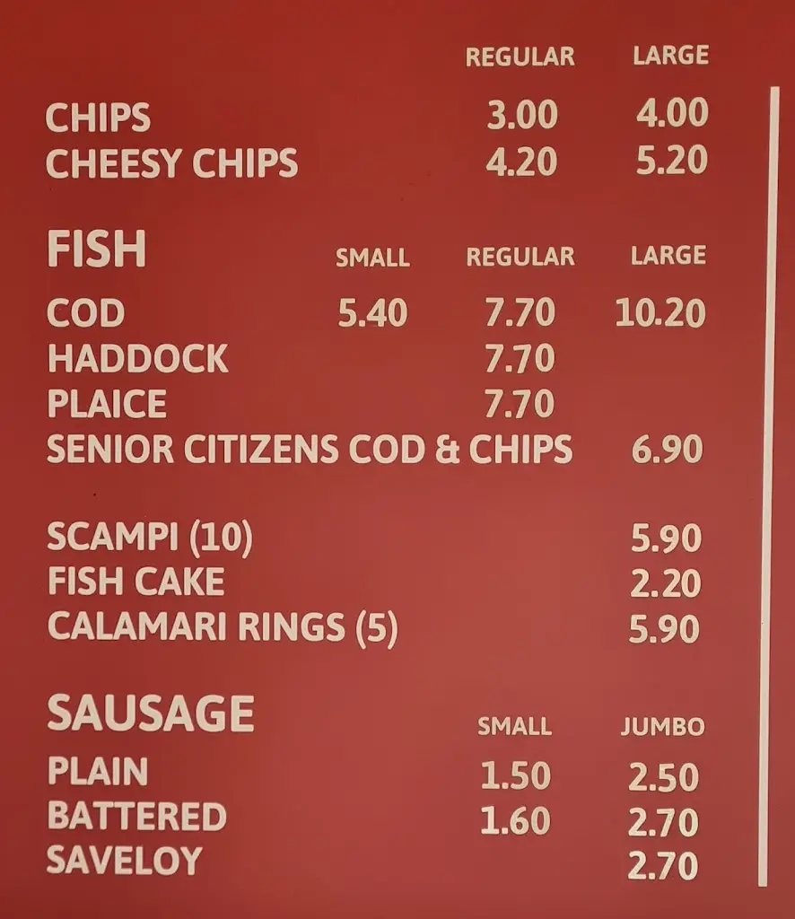 Menu_The Ottery Chippy_Ottery St Mary_image_4